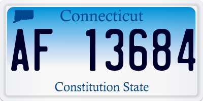 CT license plate AF13684