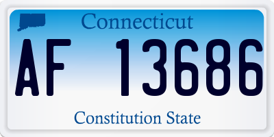 CT license plate AF13686