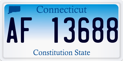 CT license plate AF13688