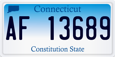 CT license plate AF13689