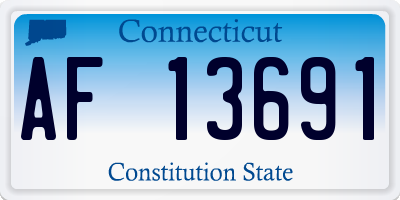 CT license plate AF13691