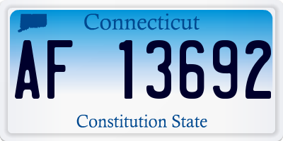 CT license plate AF13692