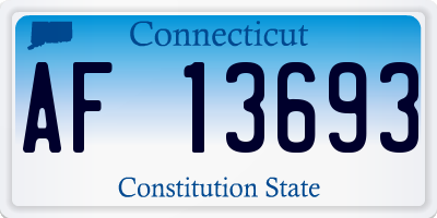 CT license plate AF13693