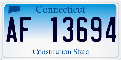 CT license plate AF13694