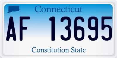 CT license plate AF13695