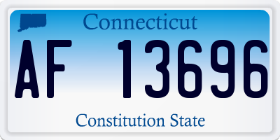 CT license plate AF13696