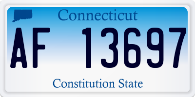 CT license plate AF13697