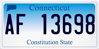 CT license plate AF13698