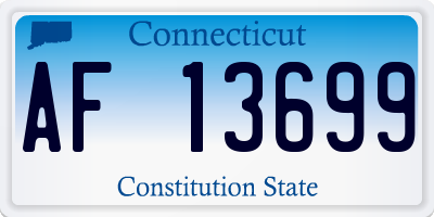 CT license plate AF13699