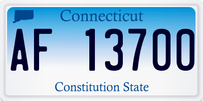 CT license plate AF13700