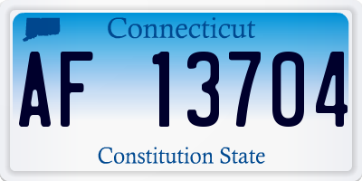 CT license plate AF13704