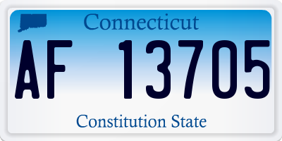CT license plate AF13705