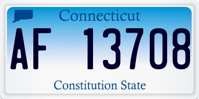 CT license plate AF13708