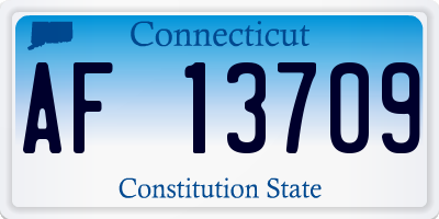CT license plate AF13709