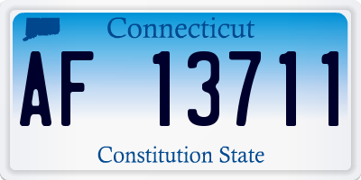 CT license plate AF13711
