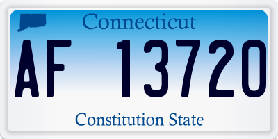 CT license plate AF13720