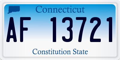 CT license plate AF13721