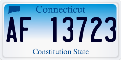 CT license plate AF13723