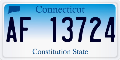 CT license plate AF13724