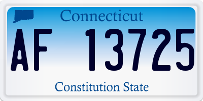 CT license plate AF13725