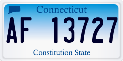 CT license plate AF13727