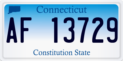 CT license plate AF13729