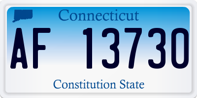 CT license plate AF13730