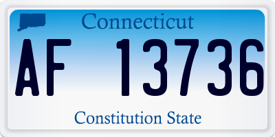 CT license plate AF13736