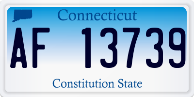 CT license plate AF13739