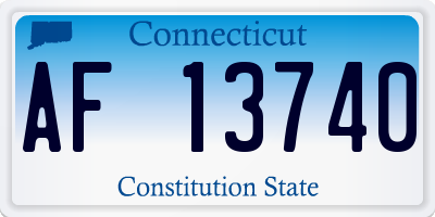 CT license plate AF13740