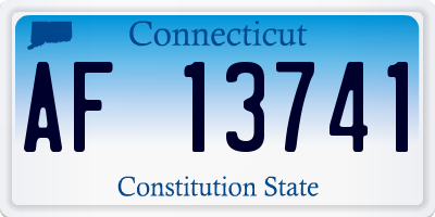 CT license plate AF13741