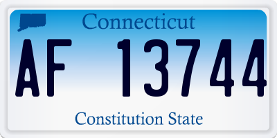CT license plate AF13744