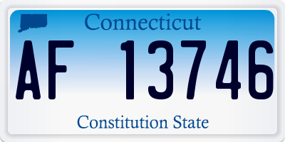 CT license plate AF13746