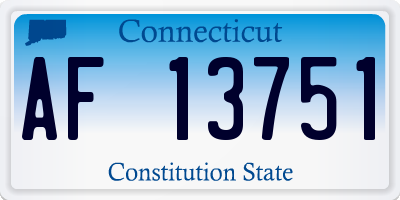 CT license plate AF13751