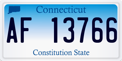 CT license plate AF13766