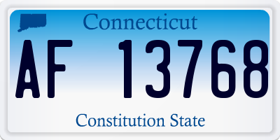 CT license plate AF13768