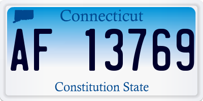 CT license plate AF13769
