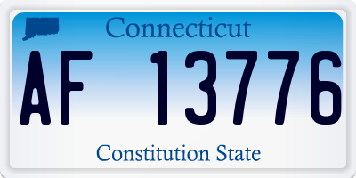 CT license plate AF13776