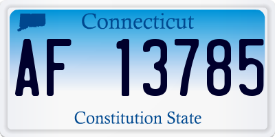 CT license plate AF13785