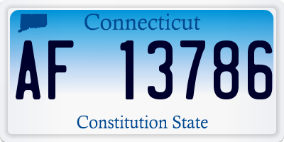 CT license plate AF13786