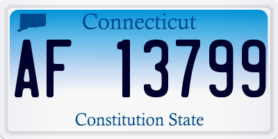 CT license plate AF13799