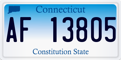 CT license plate AF13805