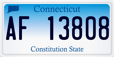 CT license plate AF13808