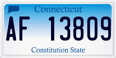 CT license plate AF13809