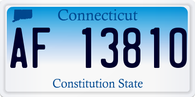 CT license plate AF13810