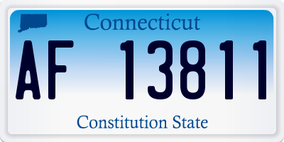 CT license plate AF13811