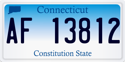 CT license plate AF13812