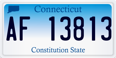 CT license plate AF13813