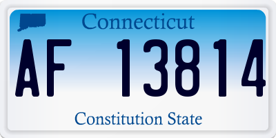CT license plate AF13814