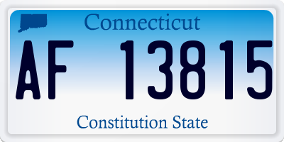 CT license plate AF13815